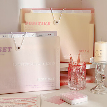 文谷（Wengu）文件资料夹风琴包8层A4学生文具办公用品会议试卷收纳袋小初中开学便携学科作业分类G0249-8紫色