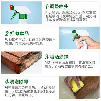 MISTOLIN进口墙体除霉剂545ml墙壁墙面霉斑清除剂去霉菌霉点白墙木材防霉