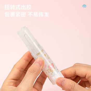 得力（deli）15gACR固体胶水 高粘无甲醛果冻色儿童胶棒 DIY手工 樱花系列学生文具 办公用品 24支装 JT105