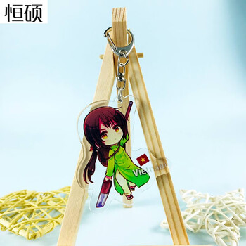 创意周边黑塔利亚双面透明动漫钥匙扣挂件aph王耀亚瑟露西亚13越南买