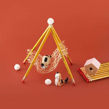 旗牌（Shachihata）Artline 学生练字HB铅笔套装（12支）+五角粉色卷笔刀 赠旗牌修正带