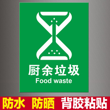 【颜色简易版】厨余垃圾 30x40cm