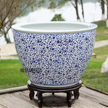 陶瓷大缸圆缸老式水缸古法养鱼庭院睡莲荷花缸阳台景德镇陶瓷鱼缸大型