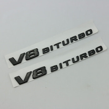 奔驰amggt车标gts gt5063s字标gtr改装后尾标v8biturbo标志贴黑色 v8b