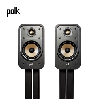 普乐之声（polk）ES20 音响 家庭影院 hifi书架音箱 Hi-res高解析度无源音箱 木质2.0发烧音箱 黑色