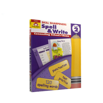 Evan Moor 技能铅笔刀 拼写练习册 二年级 Skill Sharpeners Spell & Write Grade 2