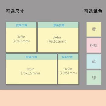 N次贴(STICKN)6本装便利贴报事贴/便条纸/便签纸/便签本76*101mm自粘留言本600张 绿色31012-J6