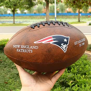 轻奢高端 美式橄榄球腰旗9号6号比赛6#3#学生儿童punfl 卡其色 爱国者