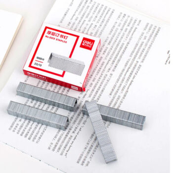 得力(deli)0013 订书钉加厚 厚层订书针 单盒 23/13 (80页订书针) 1000枚/盒 5盒装 得力(deli)0013 订书钉加厚 厚层订书针 单盒 23/13 (80页订书针) 1000枚/盒 5盒装