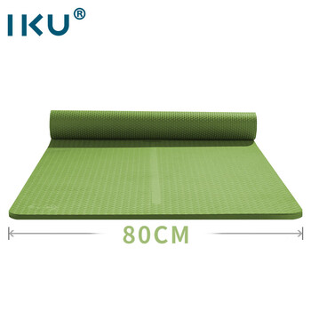 IKU初学者瑜伽垫加厚加宽加长防滑专业运动健身隔音垫子80*8mm绿色 IKU初学者瑜伽垫加厚加宽加长防滑专业运动健身隔音垫子80*8mm绿色