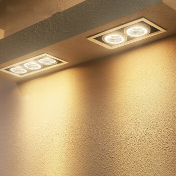 斗盏灯 双头射灯led嵌入式斗胆灯 客厅吊顶天花过道射灯服装店铺店斗