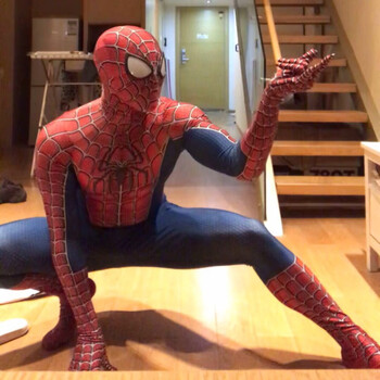 侠紧身衣cosplay服装男钢铁漫威衣服蜘蛛侠儿童cos套装 雷米圆眼罩