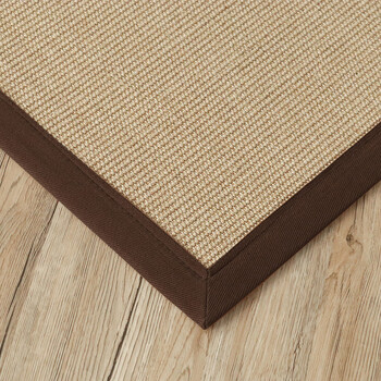 纵横剑麻地毯客厅卧室茶几毯北欧简约日式棉布包边方形毯茶室榻榻米