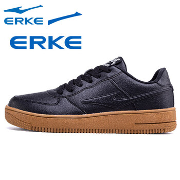 鸿星尔克官方旗舰男鞋黑色板鞋男士鞋子红星官网休闲运动鞋男 1096正