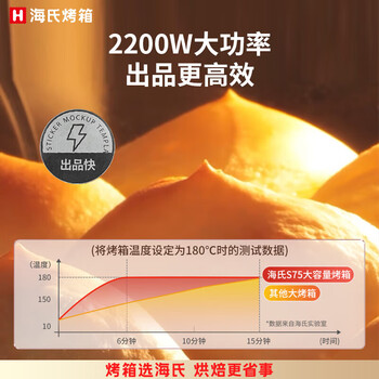 海氏（Hauswirt）S75电烤箱家用商用烘焙超级大容量多功能平炉发酵箱 湖水绿 75L