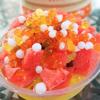 西玛仕水晶果彩色椰果奶茶店专用椰果粒桶装珍珠布丁原料椰果肉蓝莓