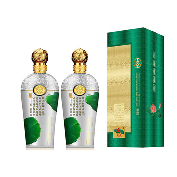 国鼎宜宾生态酿造52度浓香型白酒52度500ml2瓶国鼎荷花典藏