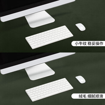 JPLAYER鼠标垫超大号办公室桌垫笔记本电脑垫键盘垫家用办公写字台游戏防水垫皮质耐脏可定制墨绿120*60cm
