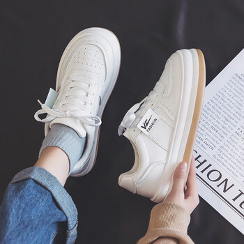 小白鞋女中学生冬季加厚加绒少女初中生高中生冬天保暖棉鞋老爹鞋加棉