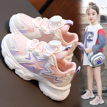 季回力休女童鞋夏季运动鞋新款儿童网面老爹鞋透气中大童跑步女孩夏款