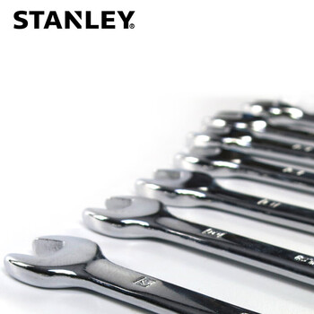 史丹利（STANLEY）强力型精抛光两用长扳手梅花开口扳手公制呆扳手机修19mm 85-669