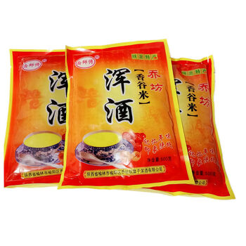 黄酒陕西陕北榆林乔坊香谷浑酒稠酒无添加粮食饮料酸甜三袋共1500克