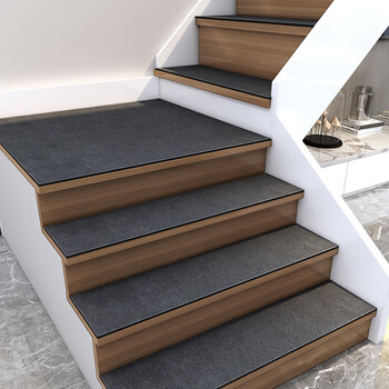 楼梯踏步垫现代简约楼梯垫家用隔音楼梯贴台阶贴免洗可擦地毯 七彩皮