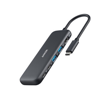 ANKER安克 Type-C拓展坞PD100W快充usb延长线hdmi转接头 通用华为苹果Macbook平板电脑等转换器 五合一