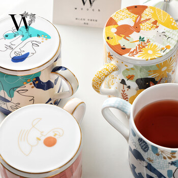 物取（WOOCH）撞色奇幻乐园盖杯礼盒装新家礼物送新人家用情侣对杯送闺蜜新婚