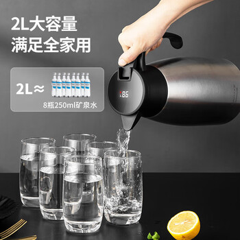 美厨(MAXCOOK)保温壶 智能显温暖水壶家居用304不锈钢真空热开水瓶2L MCH8306 美厨(MAXCOOK)保温壶 智能显温暖水壶家居用304不锈钢真空热开水瓶2L MCH8306
