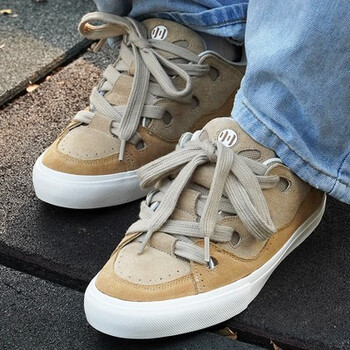 vulc男女同款专业滑板鞋情侣鞋官方旗舰 杏色面包bake18007 34