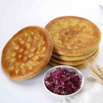 新疆特产和田玫瑰花馕馕饼烤馕传统烧饼蜂蜜馕鲜花饼玫瑰花馕6个管饱