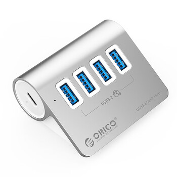 奥睿科（ORICO）USB3.2扩展坞Gen2分线器拓展集线器10Gbps转换hub桌面延长线适用于苹果macbook M3U4-G2