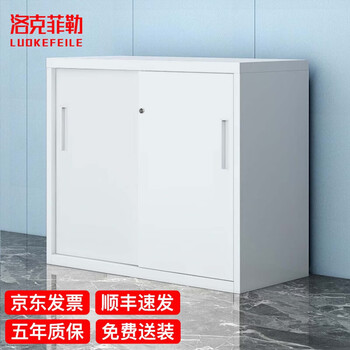 洛克菲勒文件柜铁皮柜办公室档案柜带锁移门桌边储物柜高760宽900
