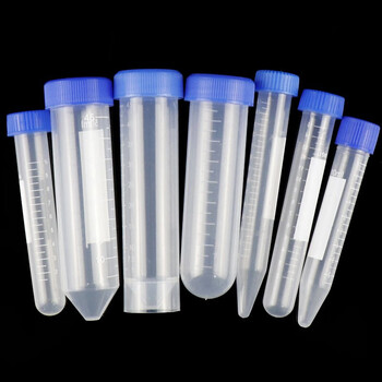 冰禹【京仓配送】塑料离心管带刻度  EP管种子瓶 子弹头离心管 BY-3073 10ml尖底螺盖（100个）