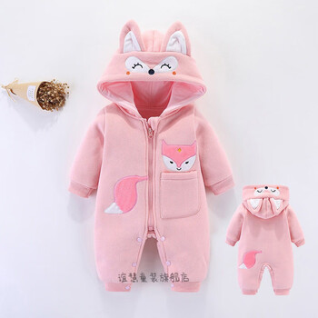 新生儿连体衣春秋新生婴儿连体哈衣秋季女宝宝春秋冬装网红可爱超萌