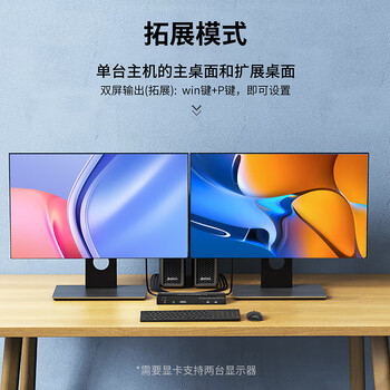 毕亚兹 HDMI KVM切换器二进二出带外置按键 显卡扩展双屏幕2进2出高清4K@60Hz键鼠屏共享器 KVM29