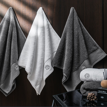 京东京造 180g加厚臻柔毛巾 五星级酒店A类纯棉成人男女大面巾 2条装 臻白