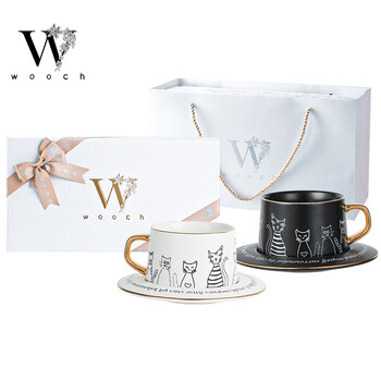 物取（WOOCH）高颜值咖啡杯碟新婚礼物结婚礼盒套装情侣杯子乔迁伴手礼送新人