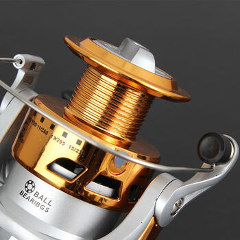 钓鱼手摇轮  渔线轮纺车轮全金属渔轮鱼竿手摇轮海竿远投轮鱼杆转轮