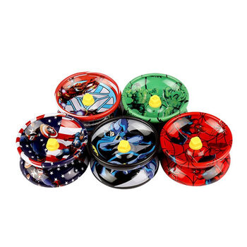 悠悠球溜溜球漫威美国队长蜘蛛侠合金花式可睡眠回旋5款随机一粒