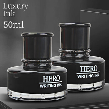 英雄墨水钢笔用440金笔墨水特黑速干防水不易褪色档案存储颜色鲜2瓶