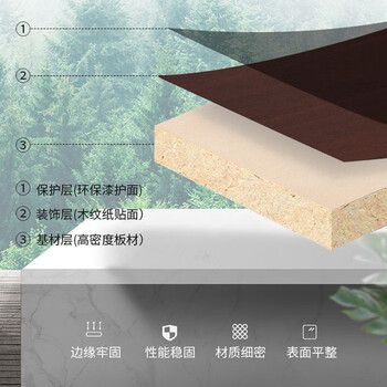 海艾珈办公桌主管桌员工桌经理桌老板桌家用油漆电脑桌1.6米（红棕色）