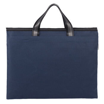 信发TN-4005 手提办公文件袋  电脑收纳公文包 加厚多层拉链培训袋 大容量档案会议包 蓝色单个装