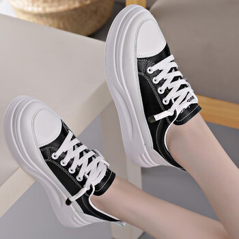 女士网面鞋>安踏>安錔小白鞋女春秋女鞋防滑厚底时尚旅游增高女学生