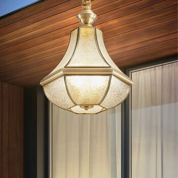 千岳qianyue全铜户外吊灯室外大门玄关灯花园别墅过道走廊超亮防水