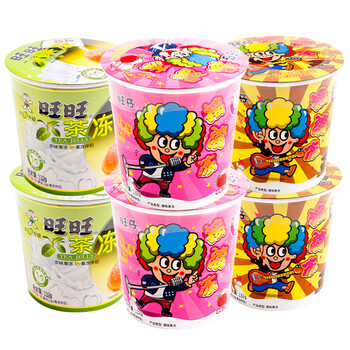 旺仔果冻摇滚冻 132g*9杯 儿时回忆趣味果冻儿童怀旧零食小吃 【4杯】