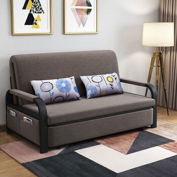 多功能可折叠简约懒人沙发床小户型客厅单双人坐卧两用家用可储物黑