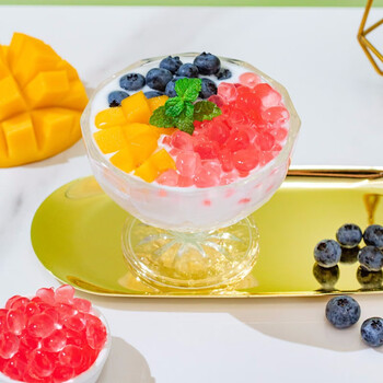 云山半寒天晶球脆波波啵啵原味杨枝甘露奶茶用免煮珍珠开袋即食甜品500g 云山半寒天晶球脆波波啵啵原味杨枝甘露奶茶用免煮珍珠开袋即食甜品500g