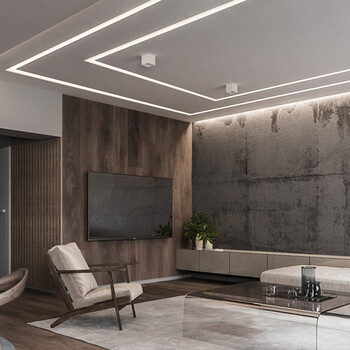 拓匠无边框线性灯回光反光铝槽客厅led线条灯偏光洗墙灯嵌入式 a款-1